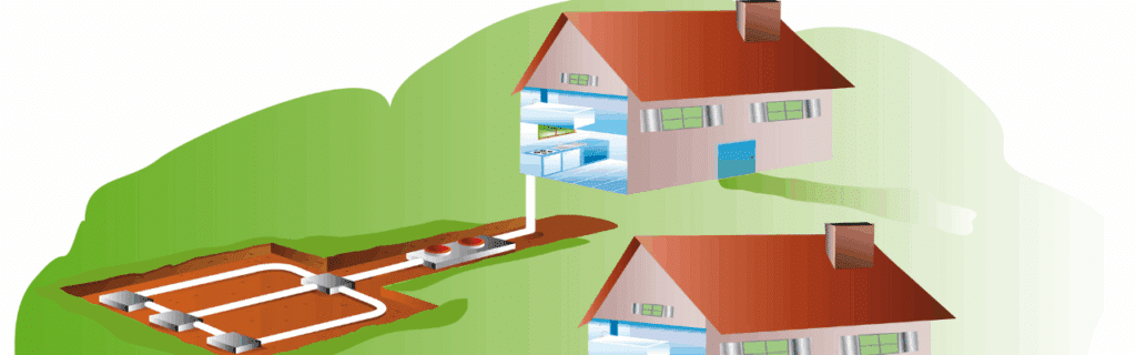 A visual graphic showing how geothermal systems work, comparing an open-loop and closed-loop system