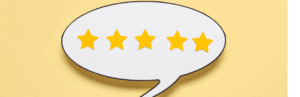 a speech bubble with five gold stars indicating a positive review