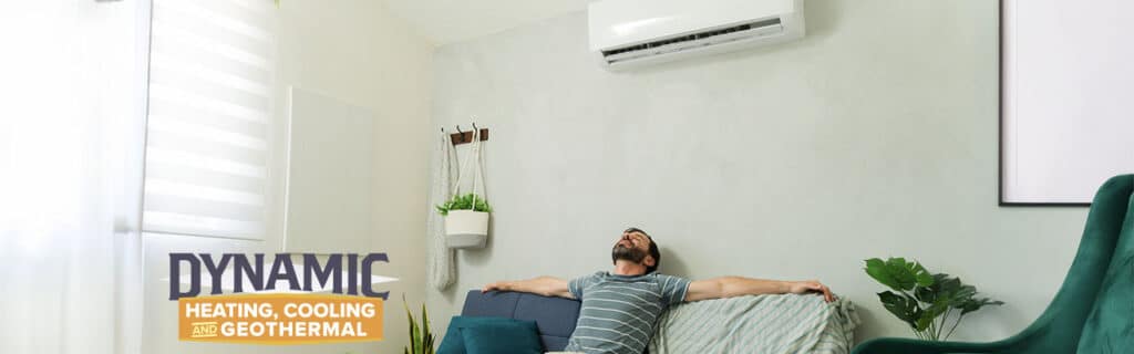Dynamic Heating, Cooling, and Geothermal customer enjoying cold air conditioning.