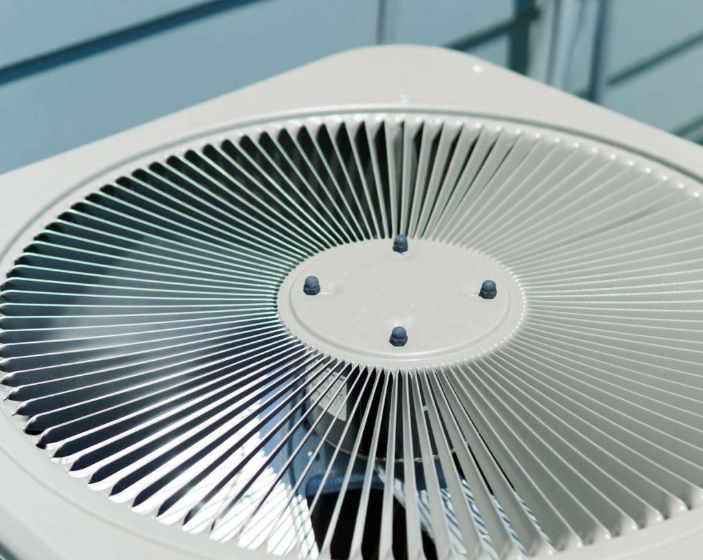 AC unit connected to residential house