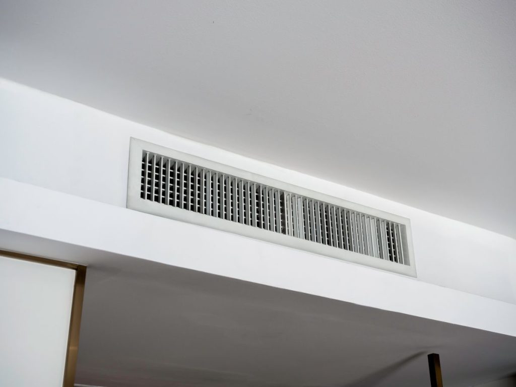 Air-conditioning-wall-mounted-ventilation-system-on-ceiling
